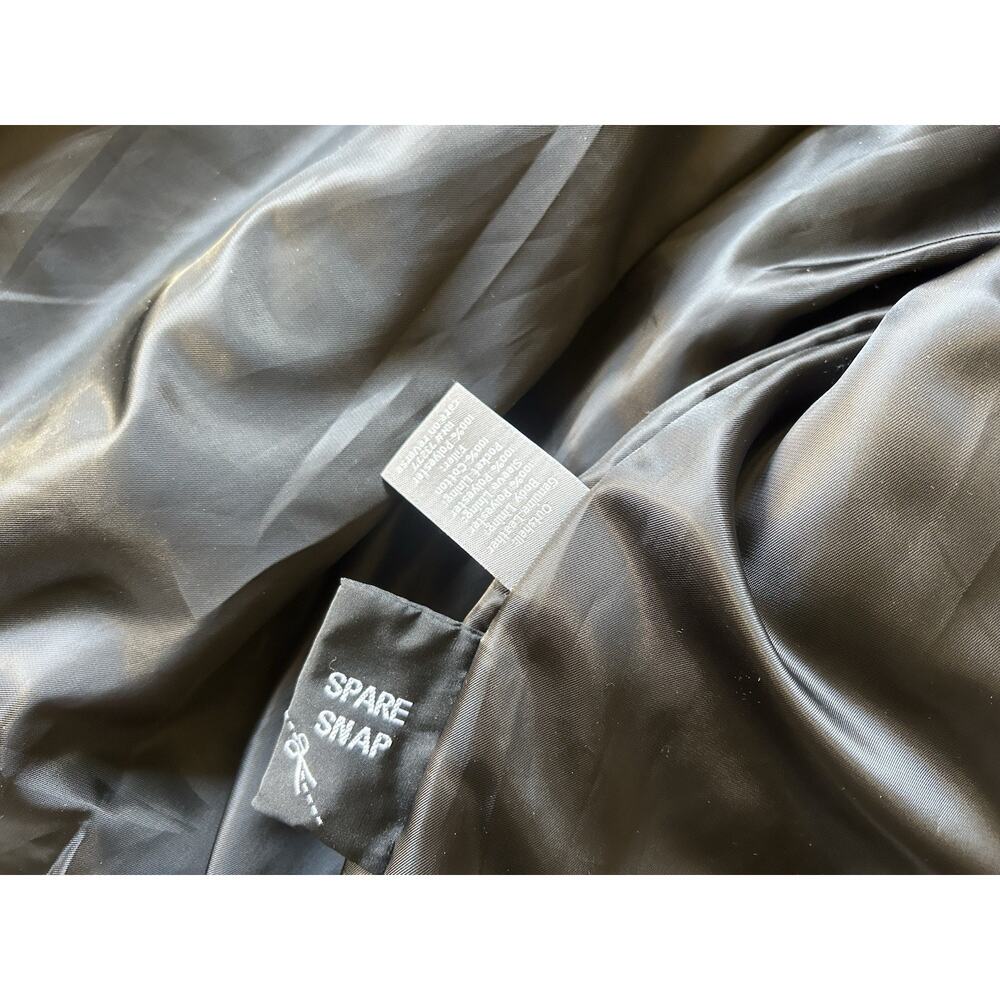 Leather Bomber Jacket Mens L Black Soft Buttery Flight Zip Croft & Barrow - Picture 14 of 15